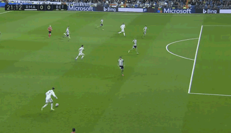 C罗的招牌式踩单车过人