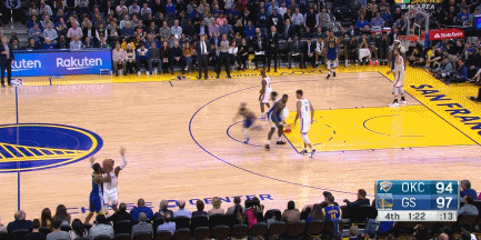 勇士边线球失误惨遭雷霆无情逆转