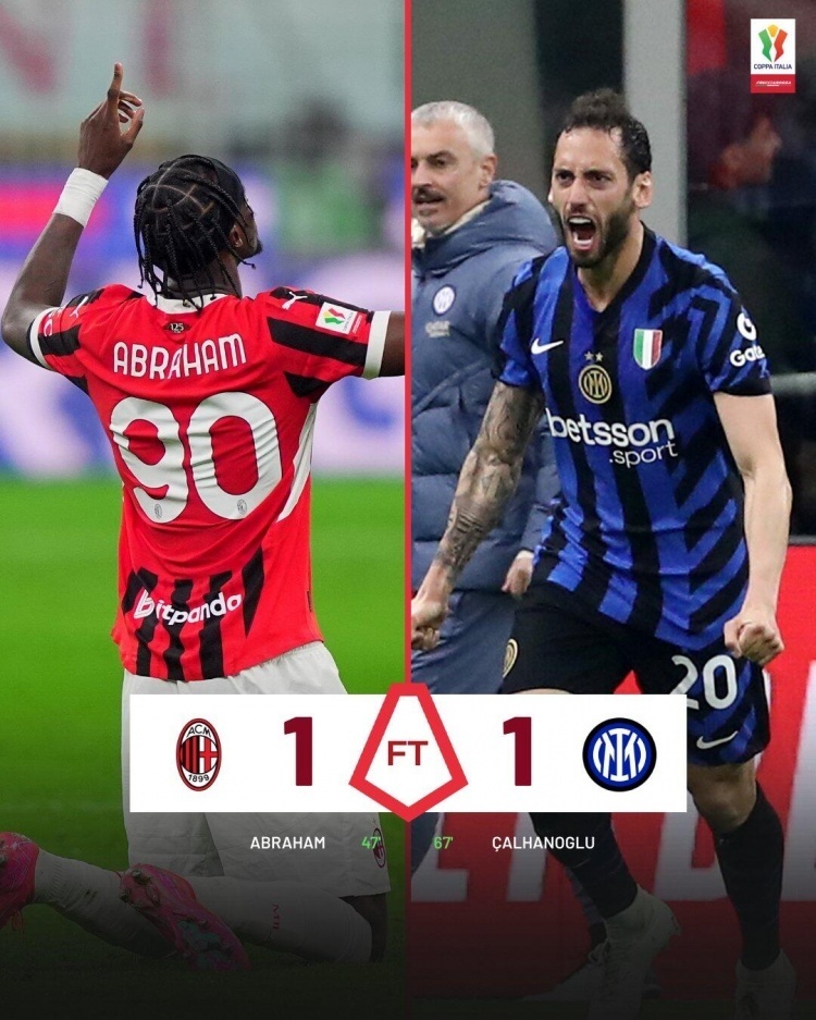 意杯米兰1-1国米