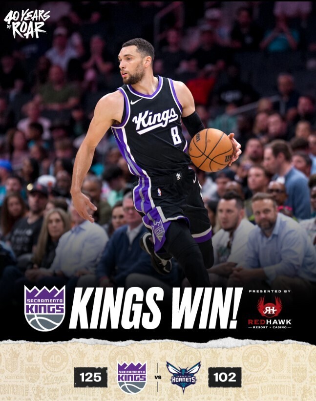 NBA赛程：国王125:102黄蜂