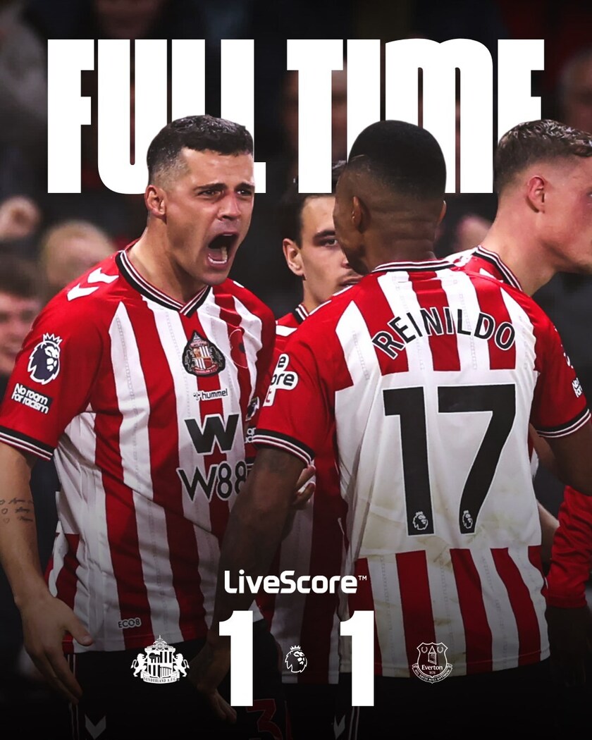 桑德兰1-1埃弗顿