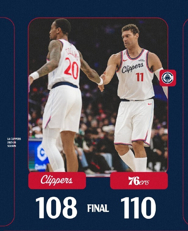 快船 108-110 76人