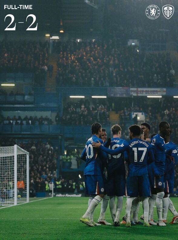 切尔西2-2利兹联