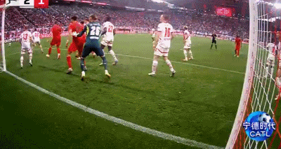 第39分钟，克洛斯特曼头球，莱比锡2-0