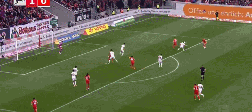 第48分钟，因卡皮耶乌龙，弗赖堡2-0勒沃库森