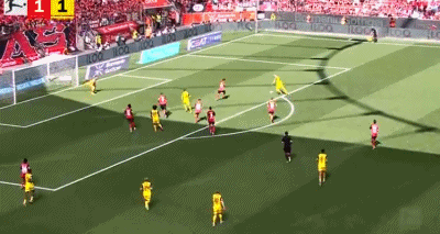 第43分钟，瑞尔森破门，多特2-1勒沃库森