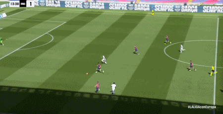 第14分钟，姆巴佩单刀！皇马客场2-0巴萨！