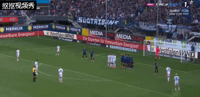 吉戈维奇任意球破门，帕德博恩1-1荷尔斯泰因