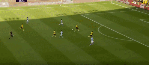 第81分钟，谢尔基也是曼城首球，曼城4-0狼队 