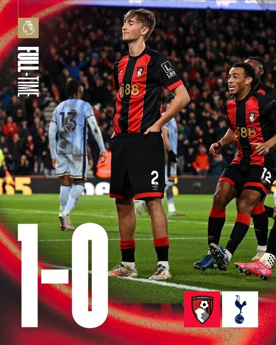 热刺0-1伯恩茅斯