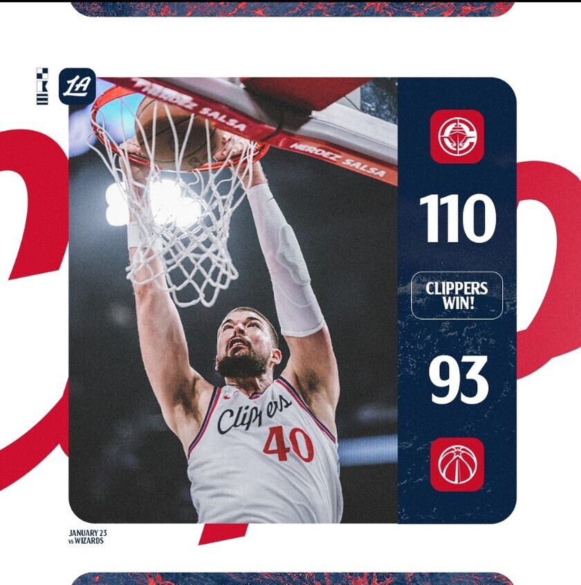 NBA赛程：快船110:93奇才