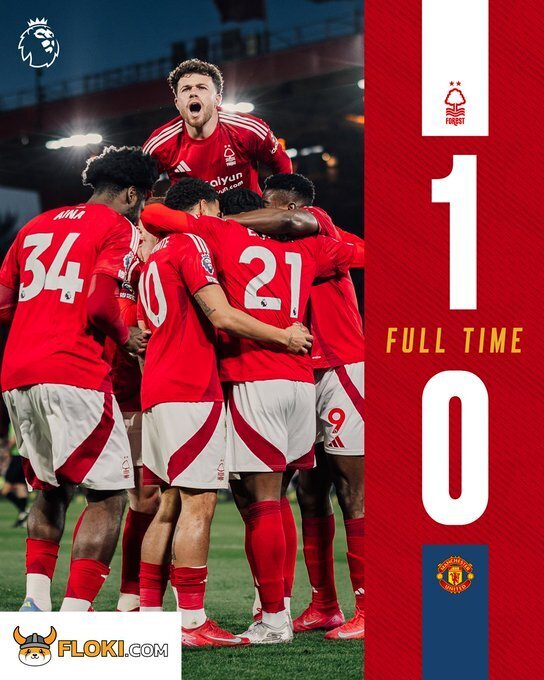 诺丁汉森林1-0曼联
