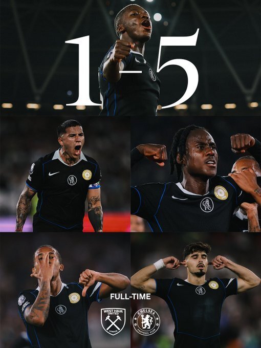 西汉姆联1-5切尔西