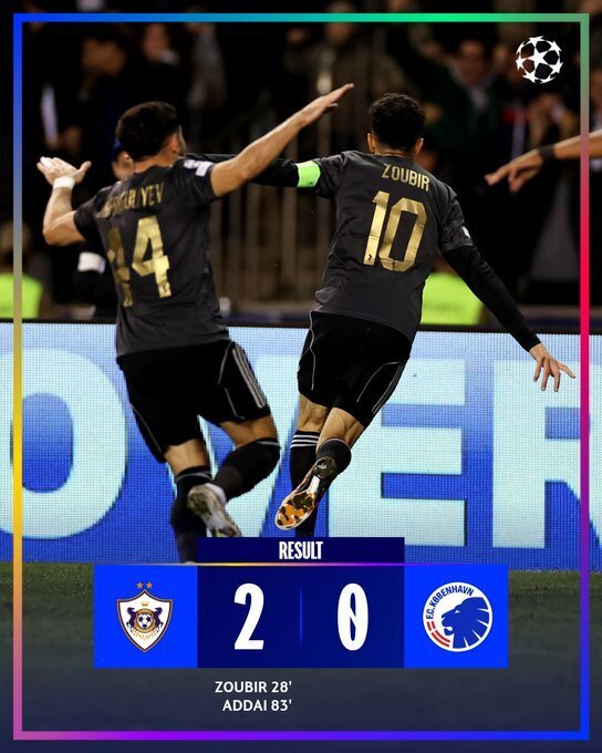 卡拉巴克2-0哥本哈根