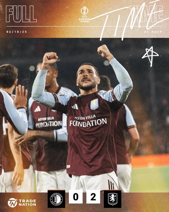 费耶诺德0-2阿斯顿维拉