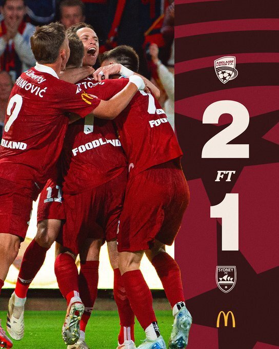 阿德莱德联2-1悉尼FC