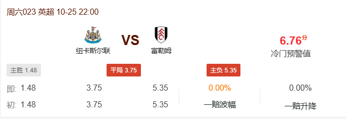 纽卡斯尔联VS富勒姆