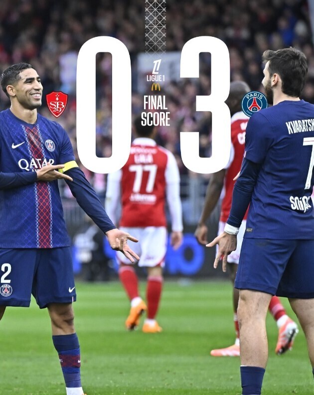 布雷斯特0-3巴黎圣日耳曼