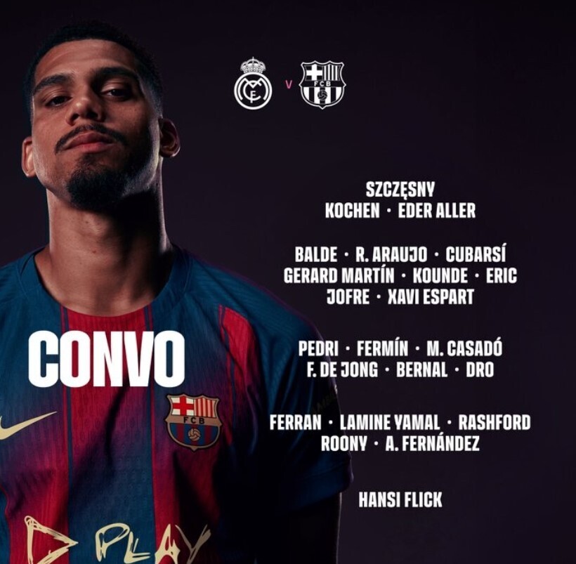 国家德比巴萨大名单