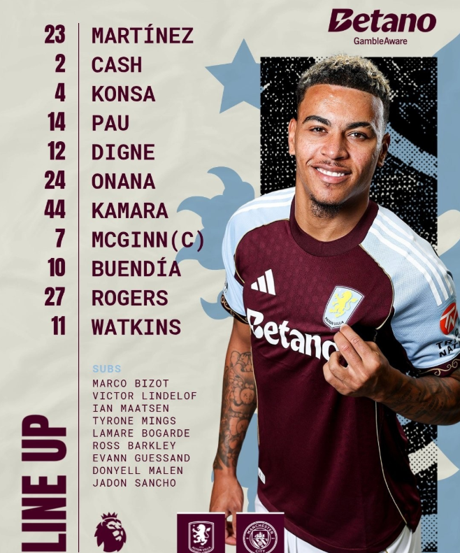 阿斯顿维拉首发