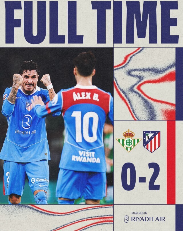 皇家贝蒂斯0-2马德里竞技