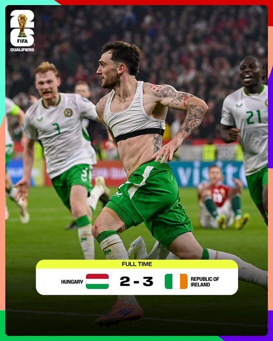 匈牙利2-3爱尔兰