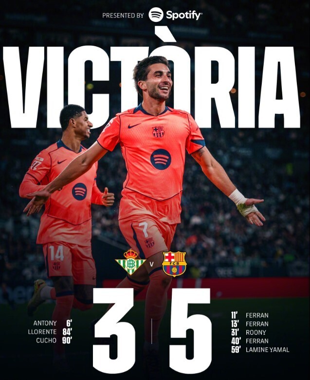 巴萨5-3皇家贝蒂斯