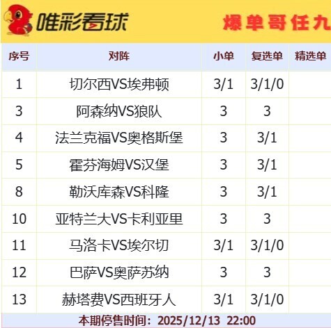 爆单哥25186期小单和复选单
