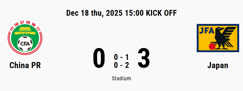 中国0-3日本