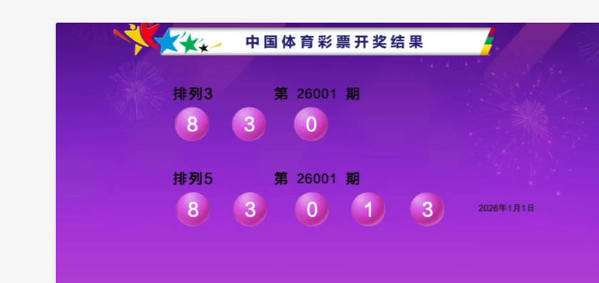 体彩开奖详情